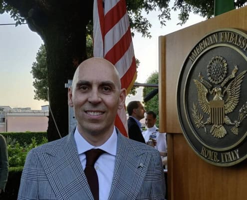 Met U.S. Ambassador to Italy, Lewis M. Eisenberg, Celebration of American Independence Day.